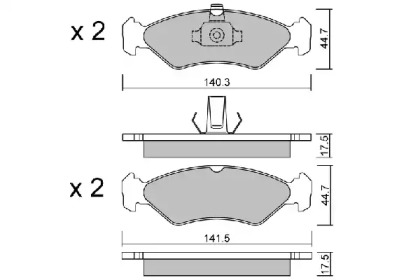 Комплект тормозных колодок BPFO-1011 AISIN